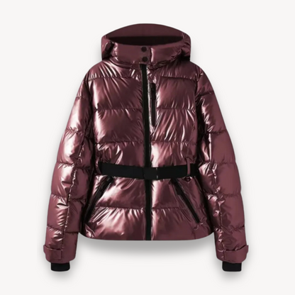Riley | Women's Hooded Belted Puffer Jacket - Image 16