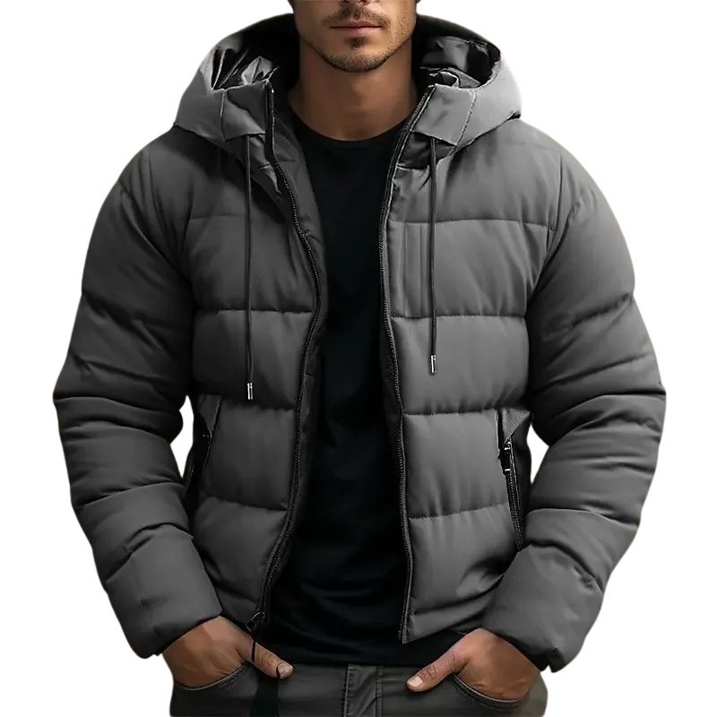 Simon | Men's Hooded Puffer Jacket - Image 2