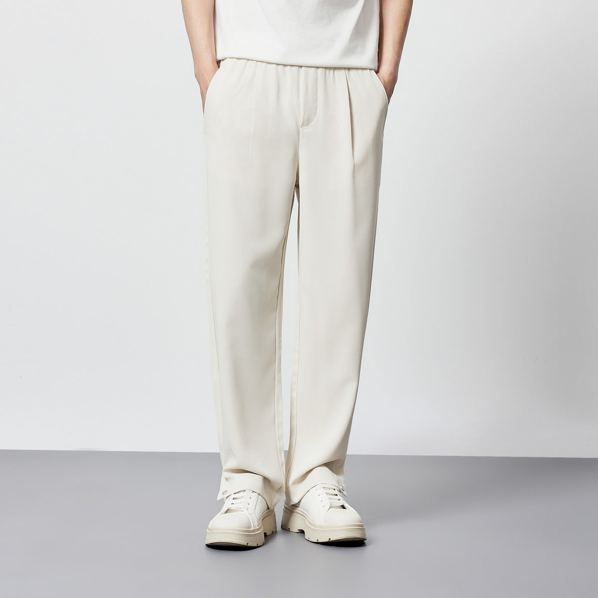 Samuel | Men's Pleated Wide Leg Pants - Image 1