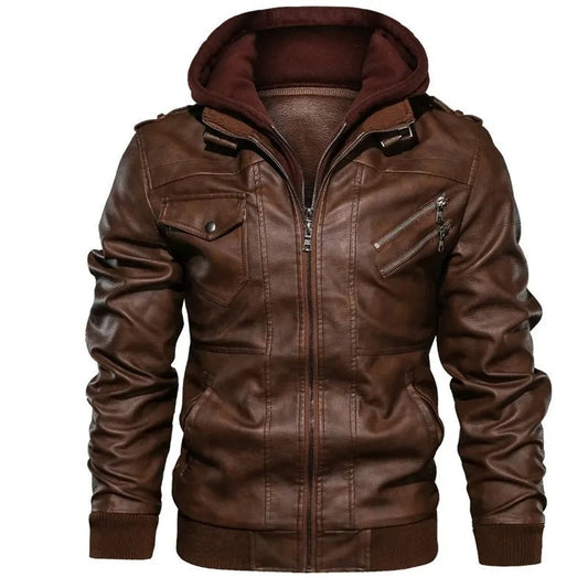 Leonard | Men's Hooded Bomber Jacket - Image 1