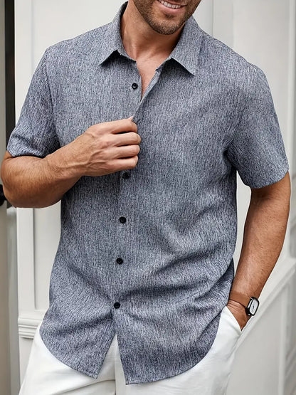 Trey | Classic Michael Linen Short Sleeve Shirt for Men - Image 3