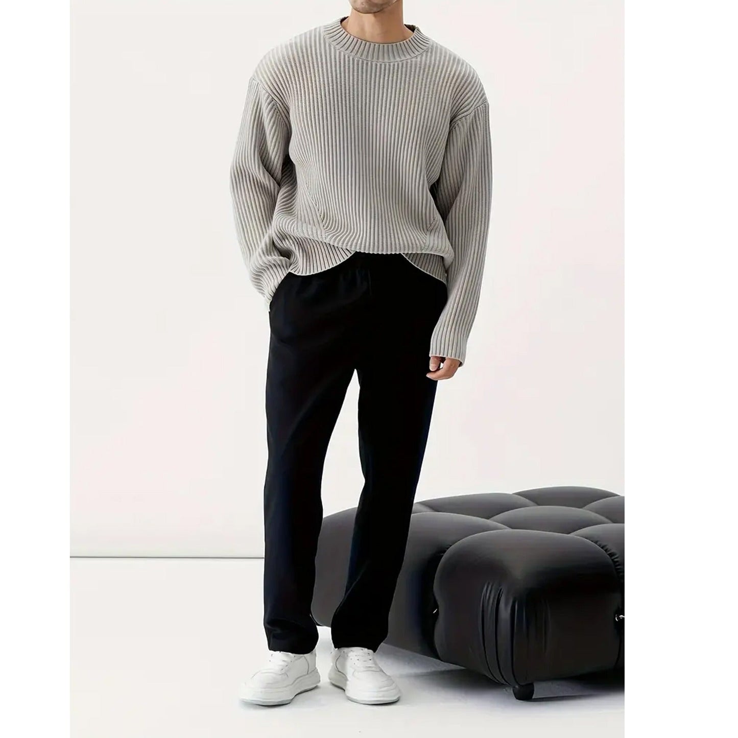 Reggie | Men's Relaxed Fit Crewneck Sweater - Image 4