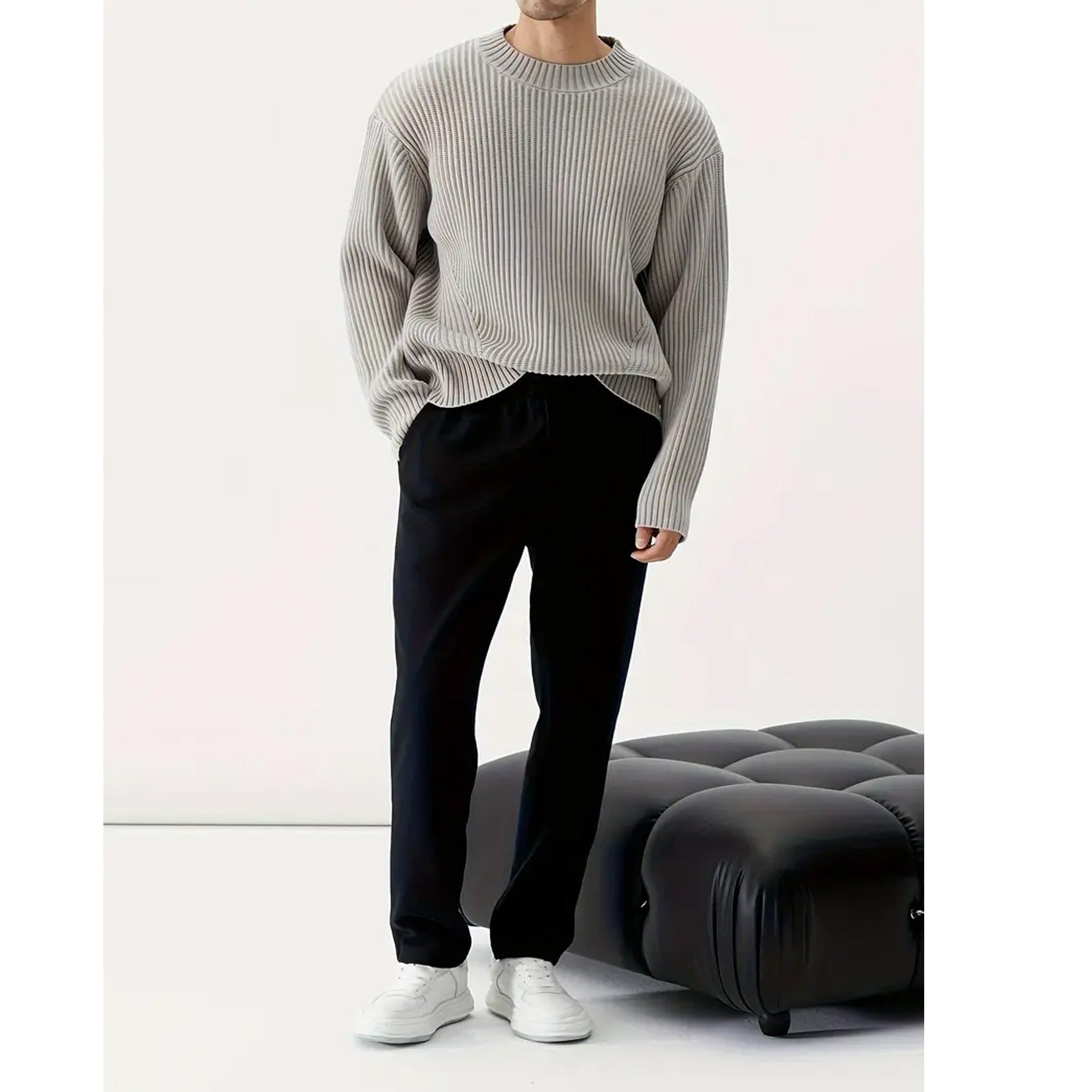 Reggie | Men's Relaxed Fit Crewneck Sweater - Image 4