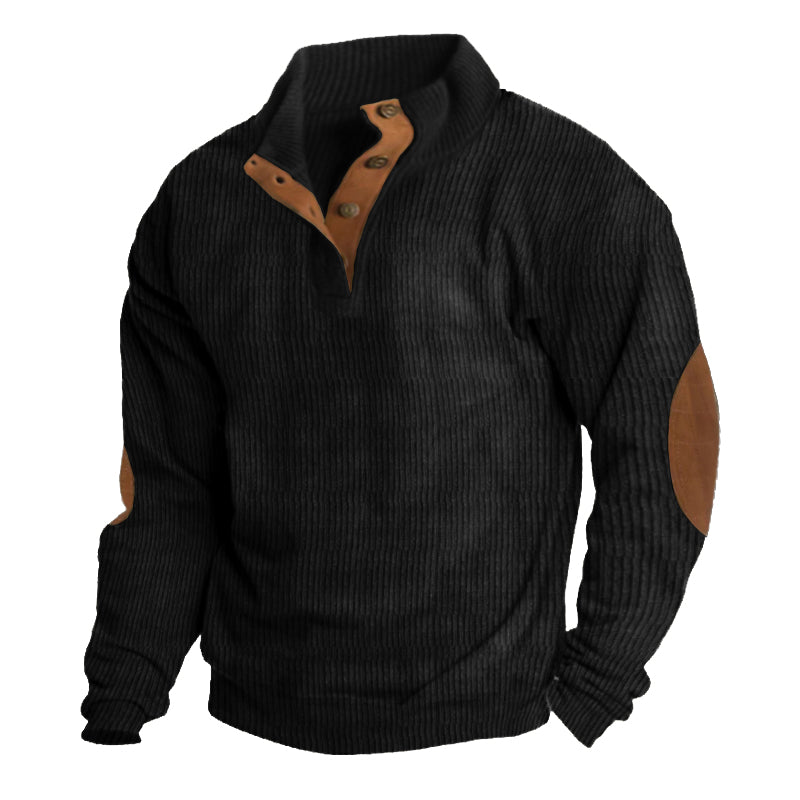Dave | Men's Half Button Pullover Sweater - Image 3