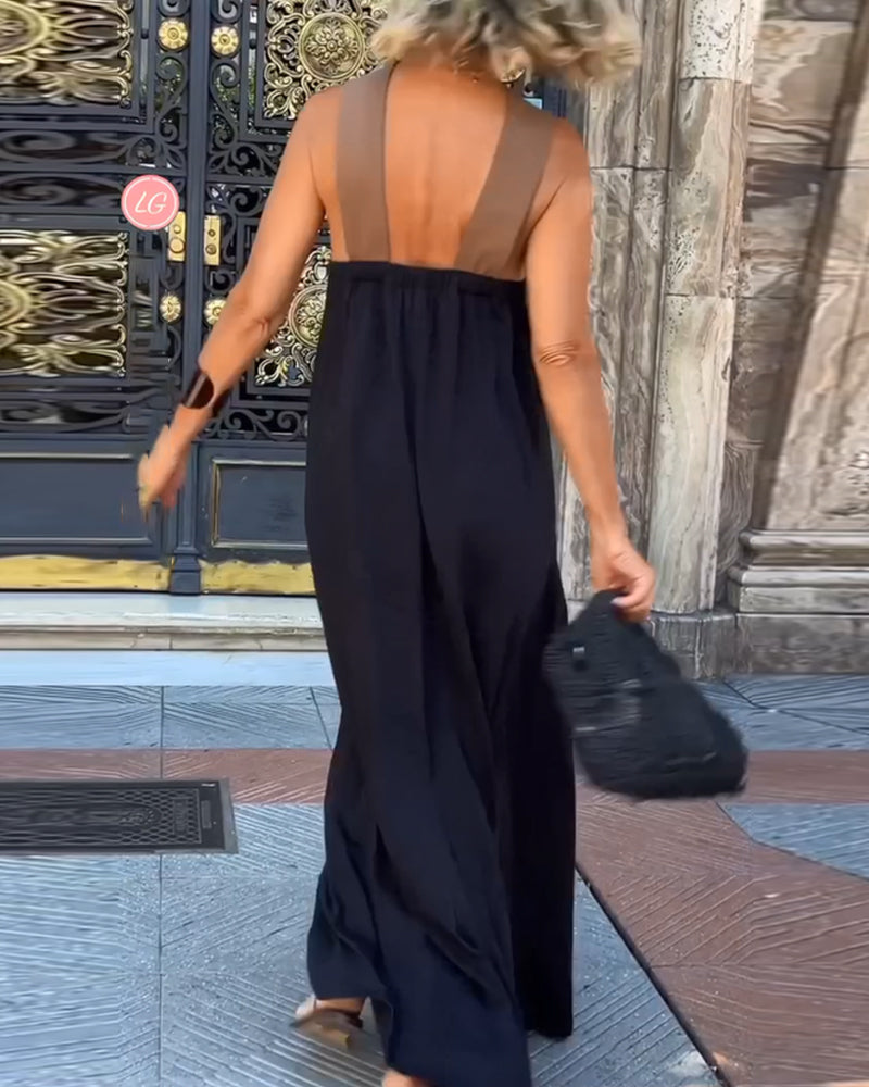 Camille | Elegant Maxi Cross Neck Dress for Special Occasions - Image 4