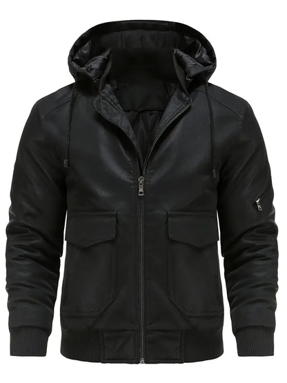 Kyle | Men's Hooded Bomber Jacket - Image 6