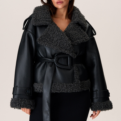 Pamela | Women's Oversized Shearling Jacket - Image 4