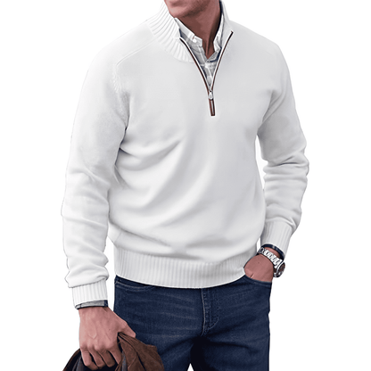 Russell | Men's Quarter-Zip Mock Neck Sweater - Image 4