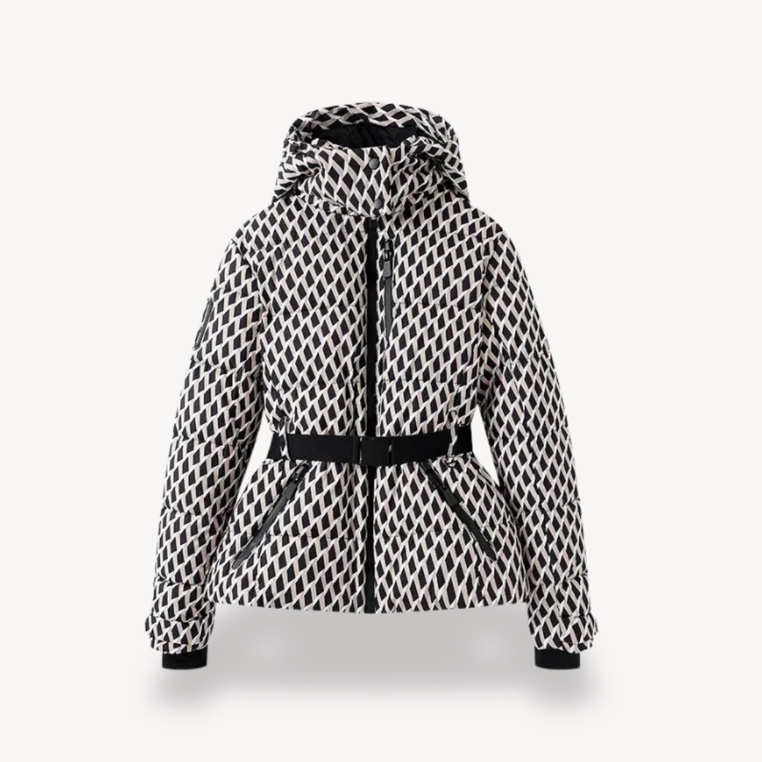 Riley | Women's Hooded Belted Puffer Jacket - Image 1