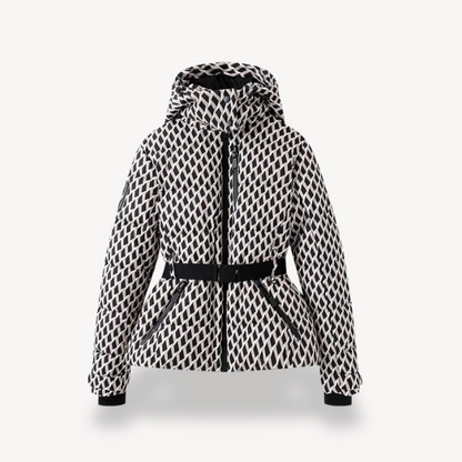 Riley | Women's Hooded Belted Puffer Jacket - Image 1