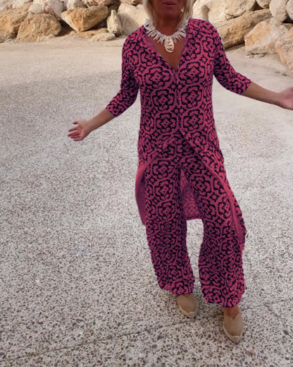 Michelle | Elegant Printed Two-Piece Set for Everyday Style - Image 10