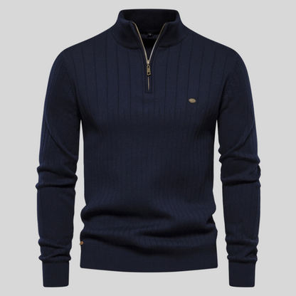 Louie | Men's Quarter Zip Long Sleeve Sweater - Image 10