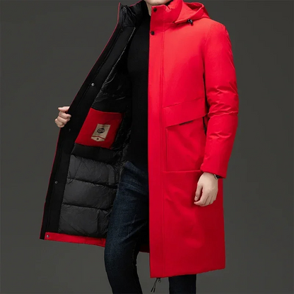 Jim | Men's Hooded Long Coat - Image 3