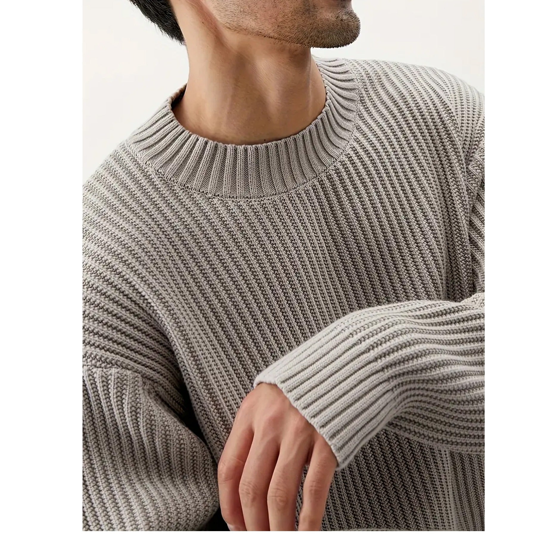 Reggie | Men's Relaxed Fit Crewneck Sweater - Image 3