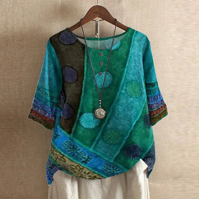 Image of Katherine | Women's Floral 3/4 Sleeve Blouse