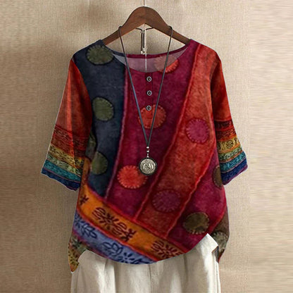 Image of Katherine | Women's Floral 3/4 Sleeve Blouse