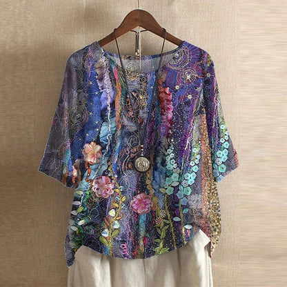Image of Katherine | Women's Floral 3/4 Sleeve Blouse