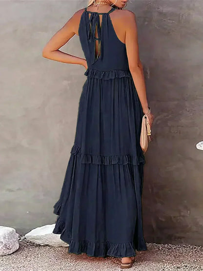 Molly | Elegant Sleeveless Ruffle Trim Dress for Women - Image 13