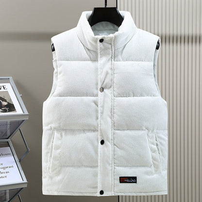 Kent | Men's Sleeveless Corduroy Puffer Vest - Image 3
