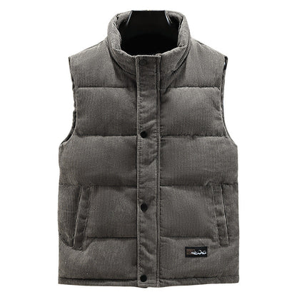 Kent | Men's Sleeveless Corduroy Puffer Vest - Image 5