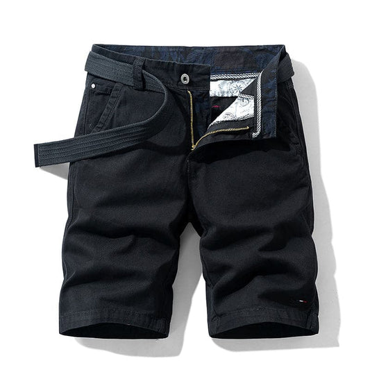 Demetrius | Knee-length Stylish Shorts with Belt & Pockets - Image 1