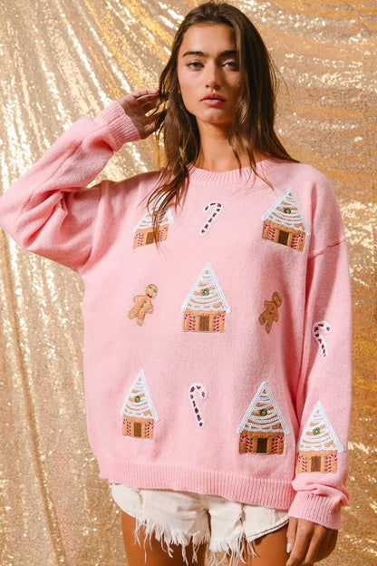 Jocelyn | Women's Novelty Christmas Crew Neck Sweater - Image 1