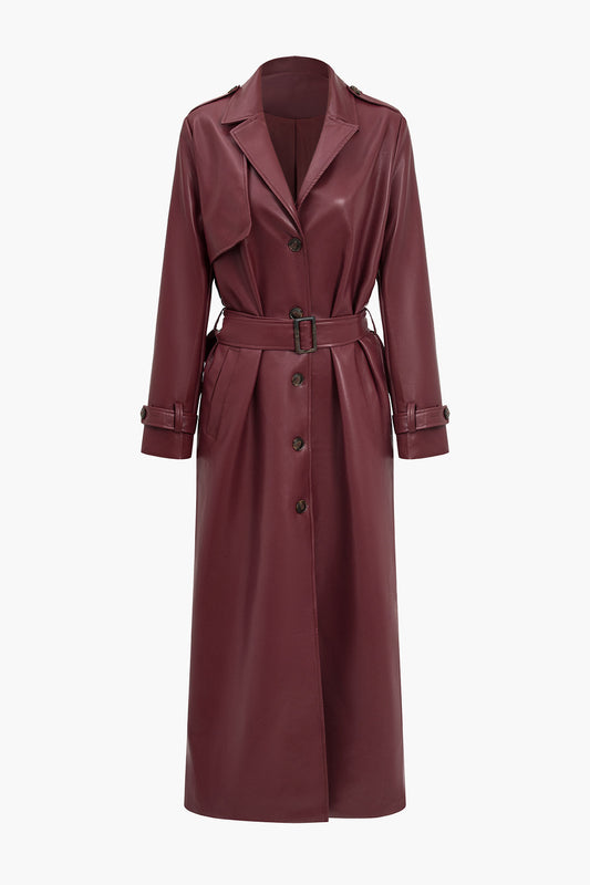 Miley | Women's Long Belted Trench Coat - Image 1