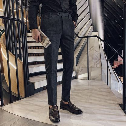 Lawson | Men's Slim-Fit Herringbone Dress Pants - Image 1