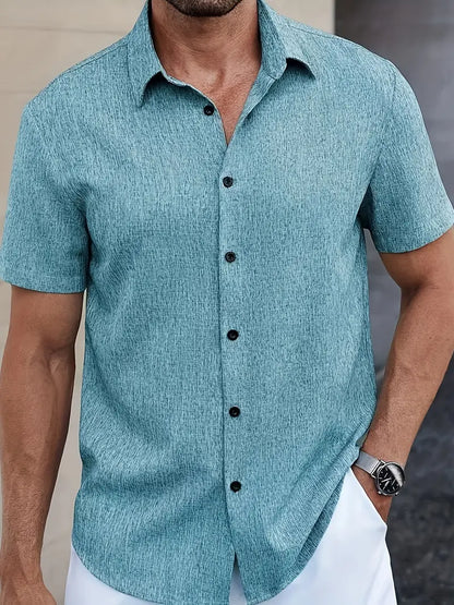 Trey | Classic Michael Linen Short Sleeve Shirt for Men - Image 2
