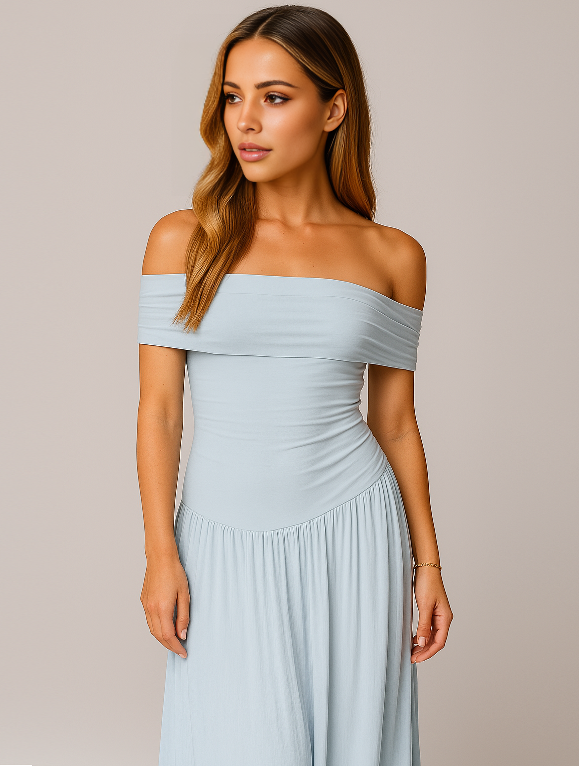 Susan | Timeless Elegant Off-Shoulder Maxi Dress - Image 6