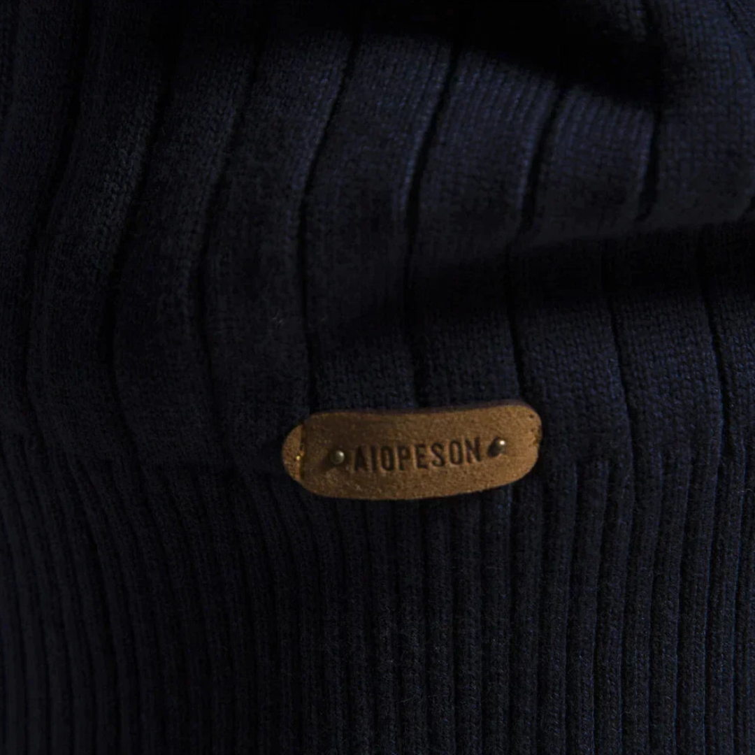 Louie | Men's Quarter Zip Long Sleeve Sweater - Image 4