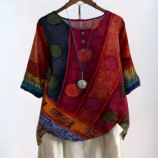 Janice | Flowing Elegant Boho Blouse - Image 1