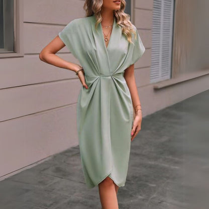Denise | Elegant Draped Midi Dress for Women - Image 6