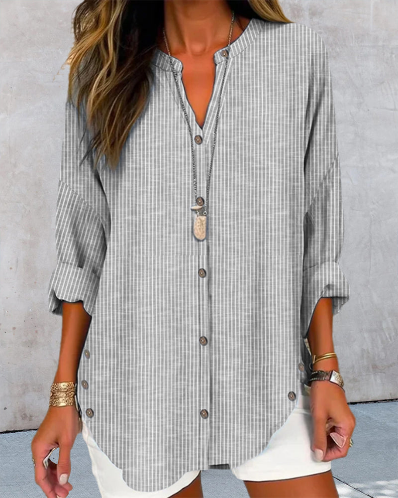 Betty | Stylish Loose Fit Long Sleeve Button-Up Blouse for Women - Image 7