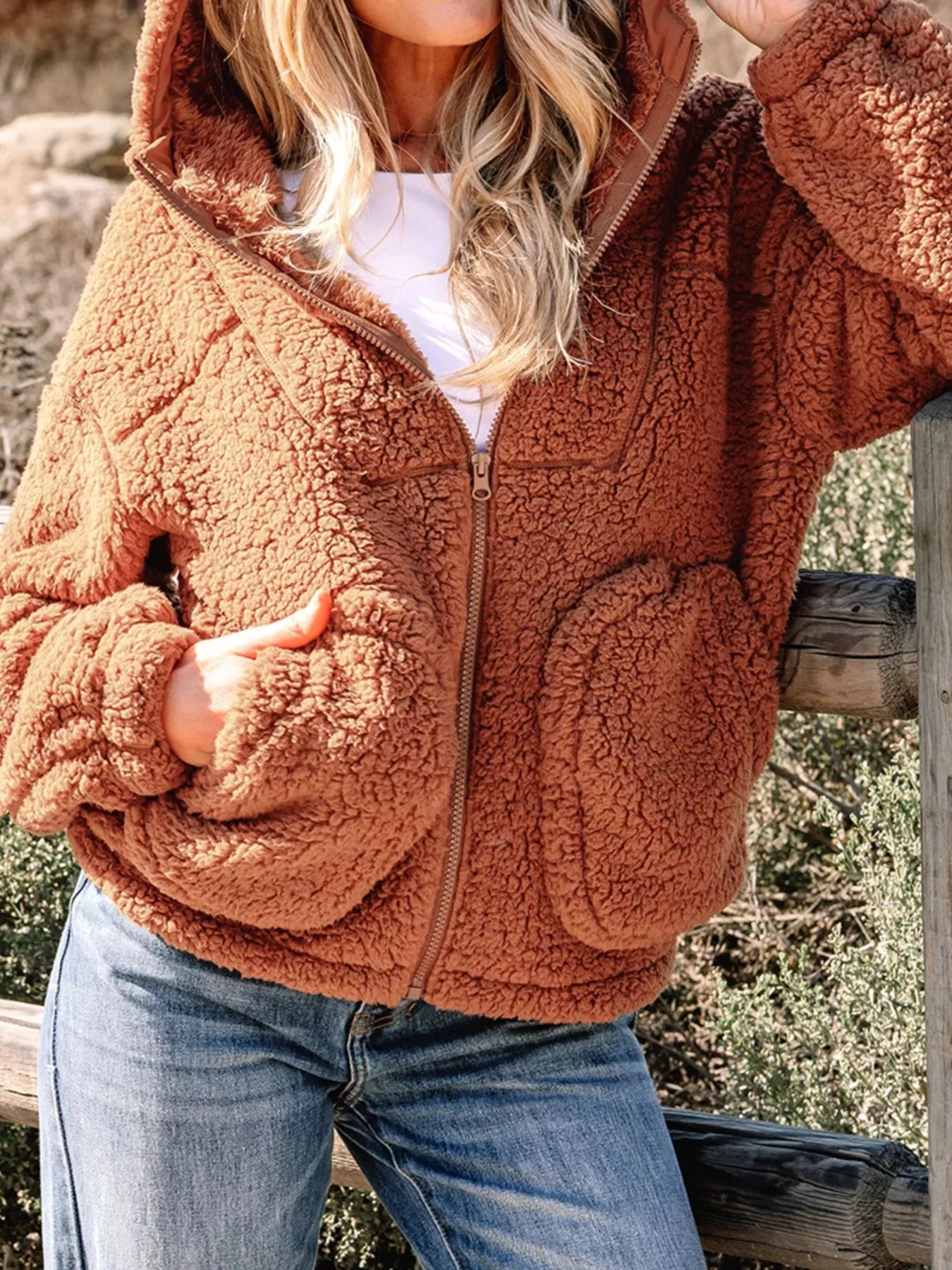 Marjorie | Women's Relaxed Fit Zip Up Jacket - Image 5