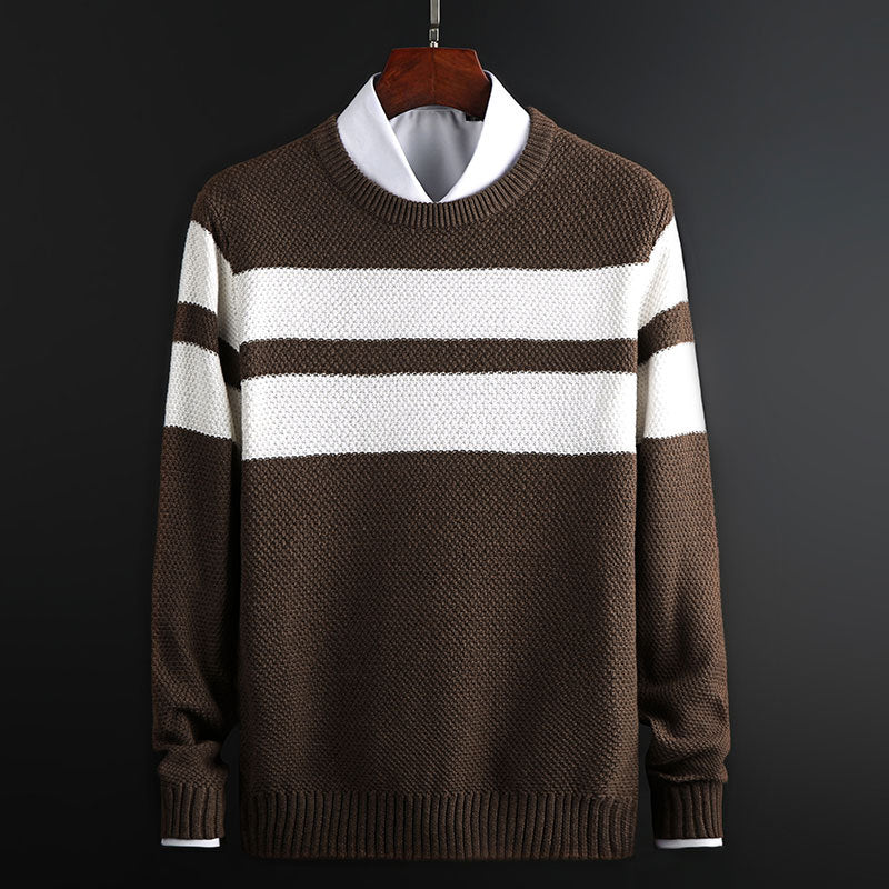 Amanda | Women's Striped Crew Neck Sweater - Image 1