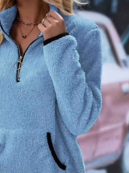 Helen | Women's Half-Zip Fleece Pullover Sweater - Image 12