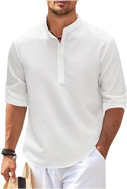 Marvin | Men’s Casual Shirt - Relaxed Fit - Lightweight Cotton - Versatile Style - Image 2