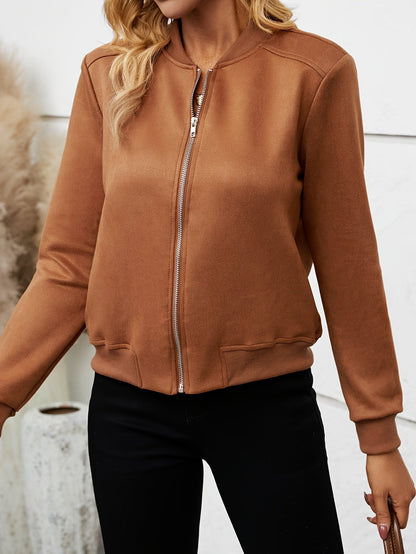 Betty | Women's Zip Up Casual Bomber Jacket - Image 1