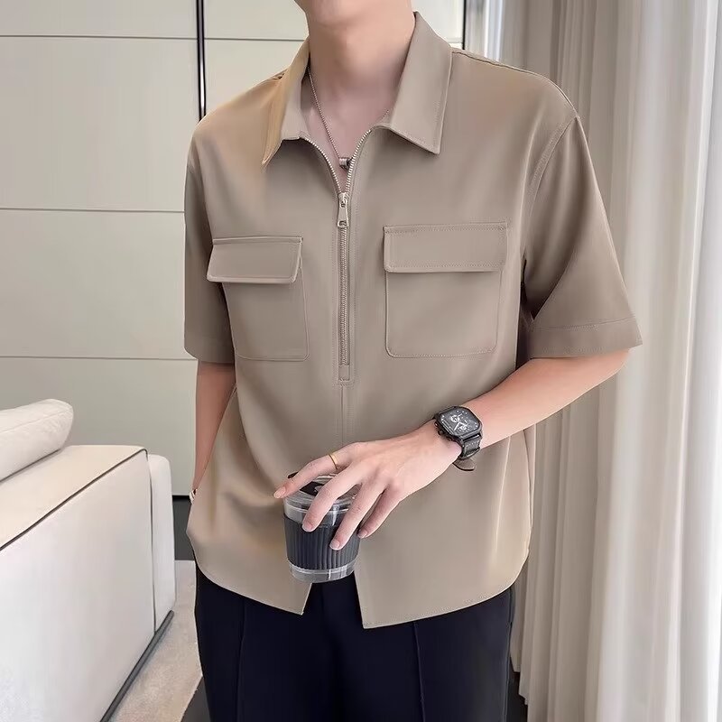 Ike | Men's Zip Up Casual Shirt - Image 2