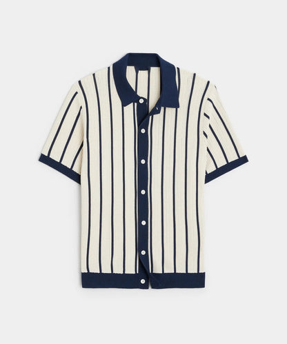 Russell | Men's Vertical Striped Button-Down Shirt - Image 3