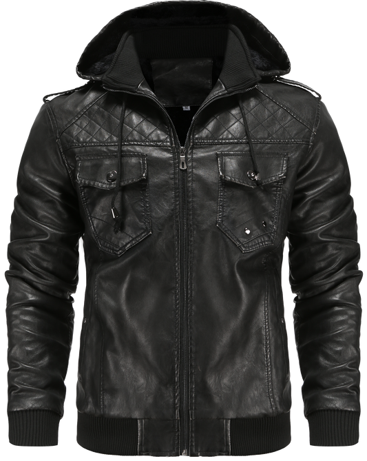 Dorian | Men's Hooded Bomber Jacket - Image 1