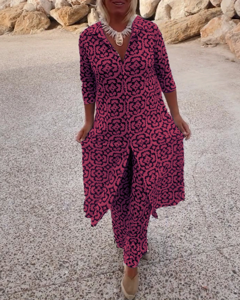 Michelle | Elegant Printed Two-Piece Set for Everyday Style - Image 9