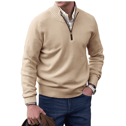 Russell | Men's Quarter-Zip Mock Neck Sweater - Image 3