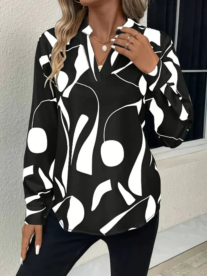 Stella | Women's Long Sleeve Printed Blouse - Image 4