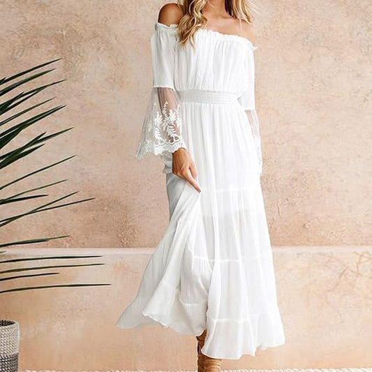 Dorothy | Ethereal Maxi Off-Shoulder Dress for Elegant Women - Image 1