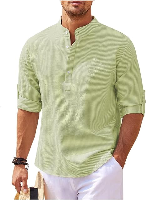 Marvin | Men’s Casual Shirt - Relaxed Fit - Lightweight Cotton - Versatile Style - Image 4