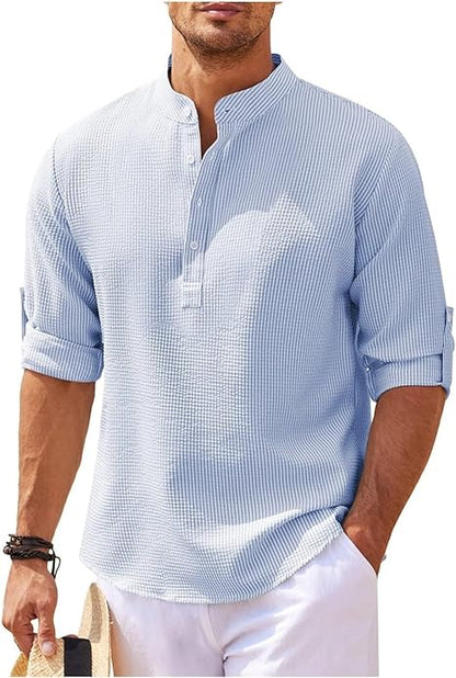 Marvin | Men’s Casual Shirt - Relaxed Fit - Lightweight Cotton - Versatile Style - Image 6