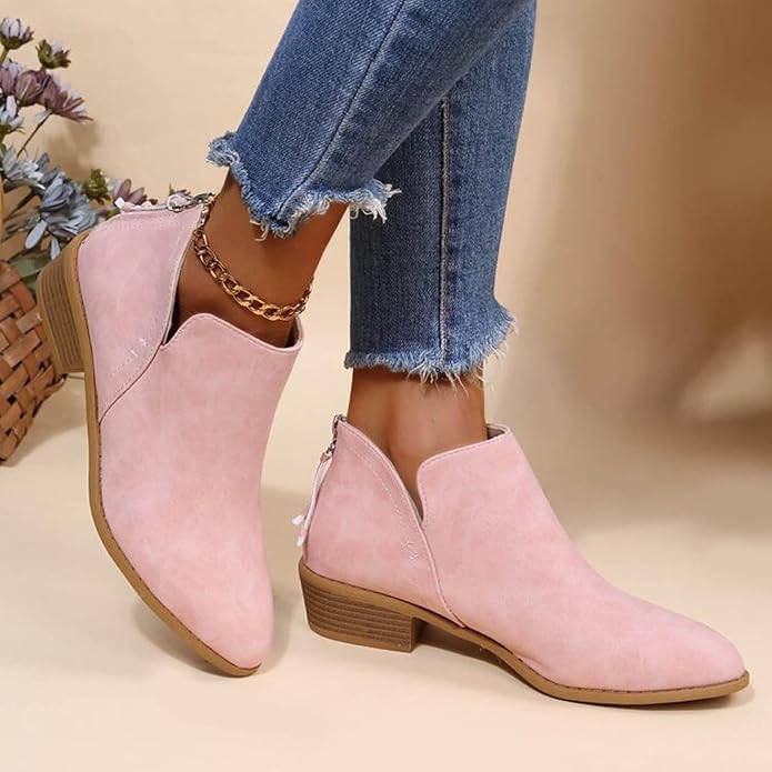 Riley | Women's Wedge Heel Pointed Toe Ankle Boots - Image 10