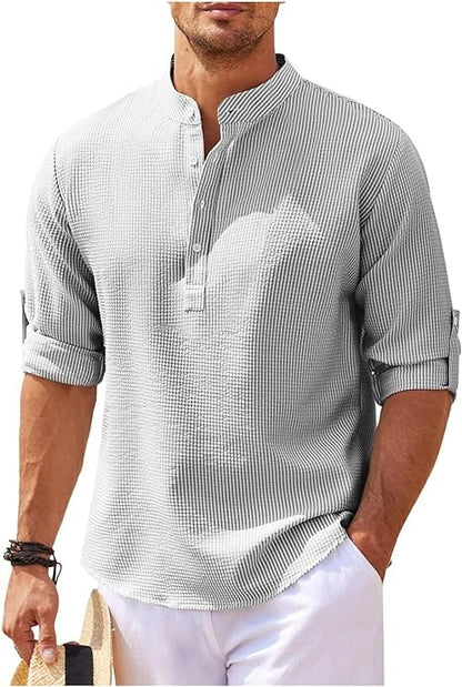 Marvin | Men’s Casual Shirt - Relaxed Fit - Lightweight Cotton - Versatile Style - Image 7